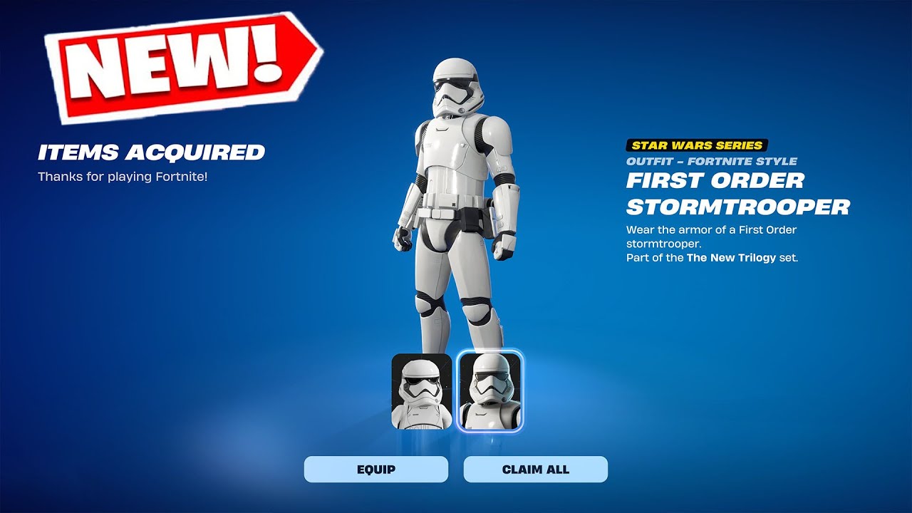 How To Get FREE First Order Stormtrooper skin in fortnite (link MyDisney Account to my Epic Games)