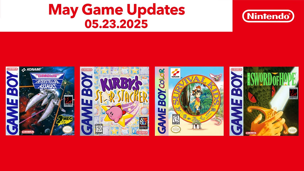 Game Boy – May 2025 Game Updates – Nintendo Classics