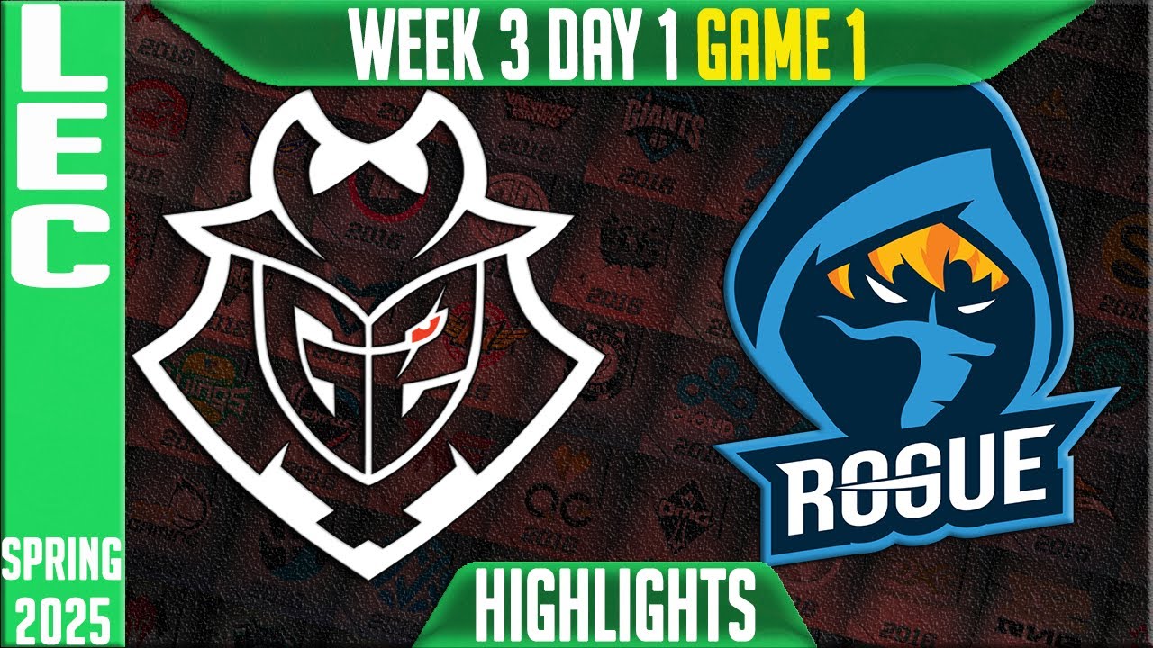 G2 vs RGE Highlights Game 1 | LEC Spring Split W3D1 2025 | G2 Esports vs Rogue G1