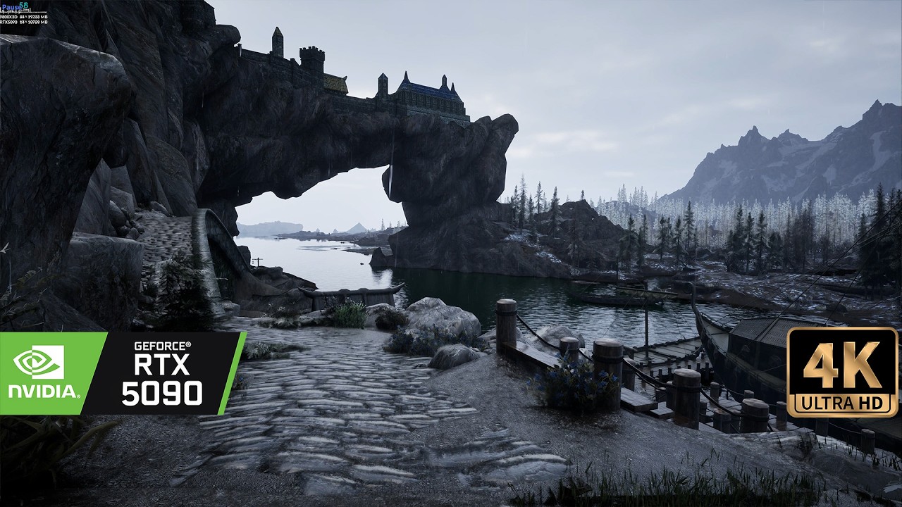 [4K60] Skyrim Port in Unreal engine 5 HUGE update with 1000 new textures | RTX5090 NextGen graphics