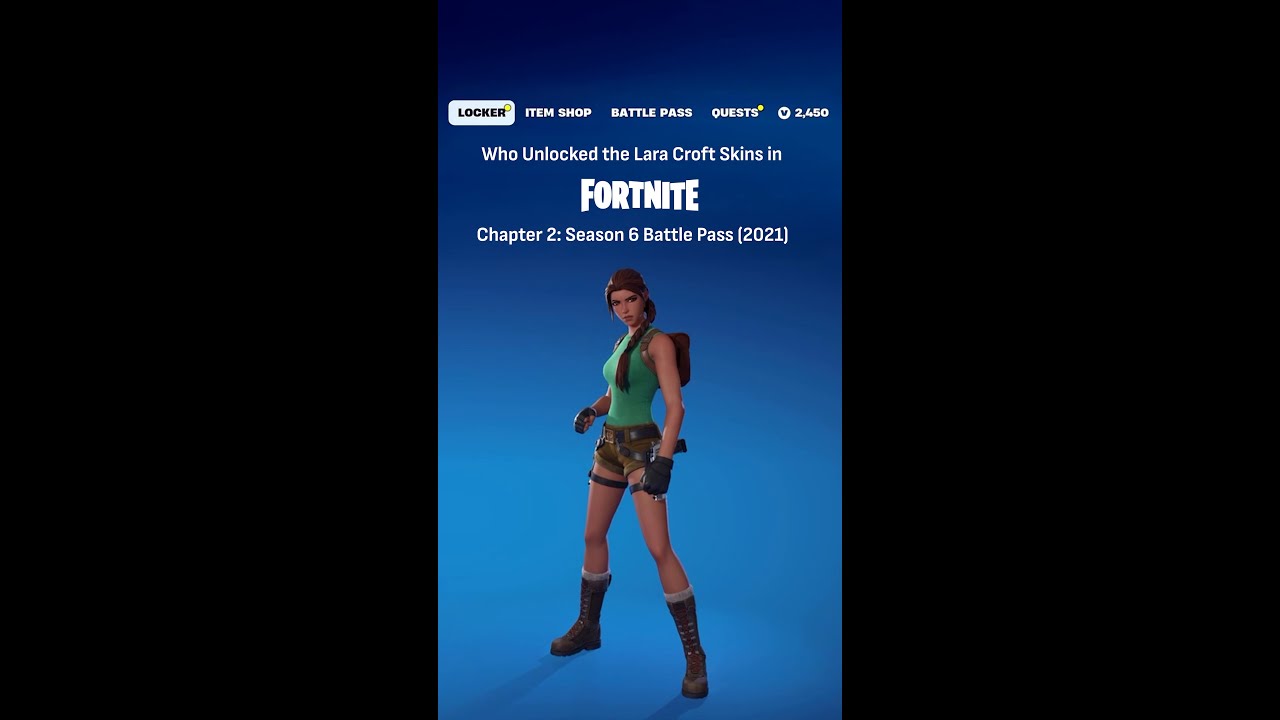 Who unlocked the Lara Croft skins in Fortnite?