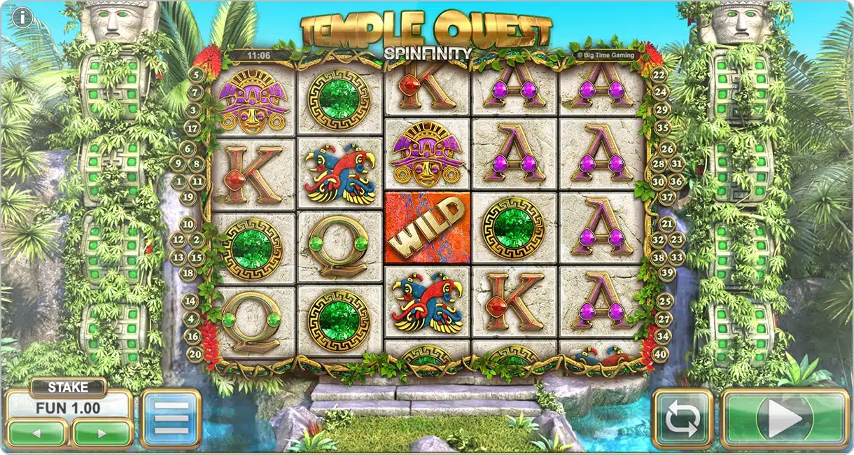 le thème de Temple Quest Spinfinity™