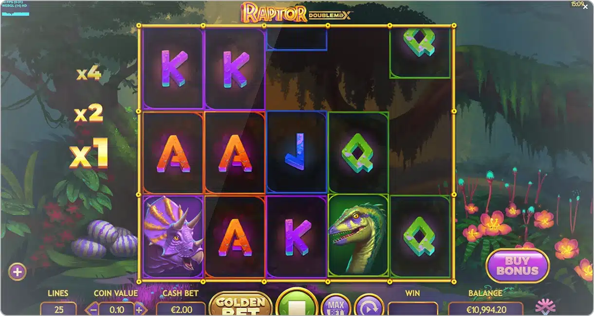 gameplay du jeu Raptor DoubleMax