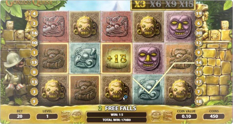 les bonus dans la slot gonzo's quest
