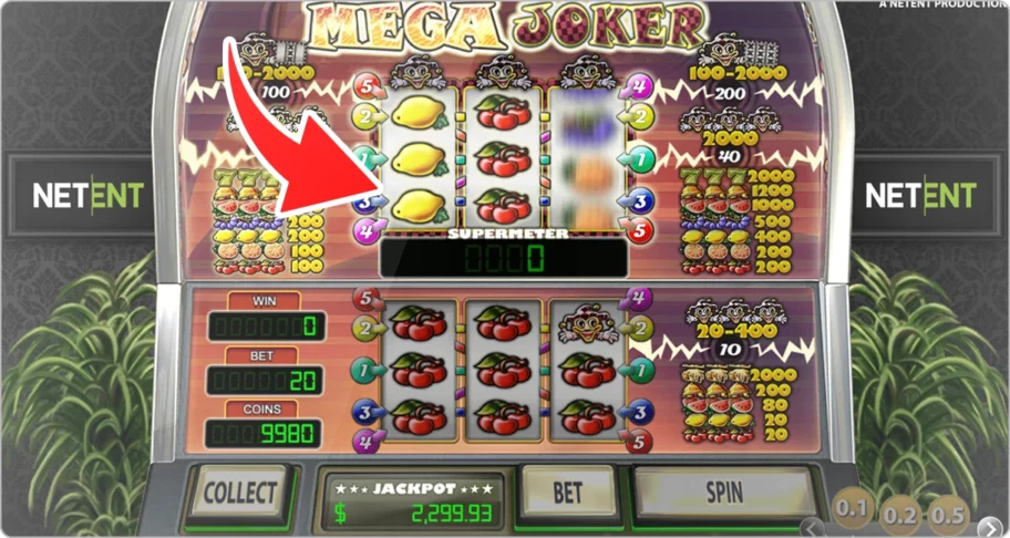 mode supermeter de la machine à sous Mega Joker