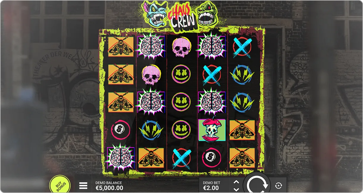Thème et graphismes de la slot chaos crew