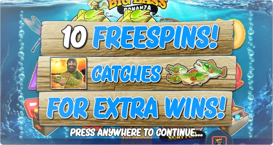 les free spins dans le jeu big bass bonanza