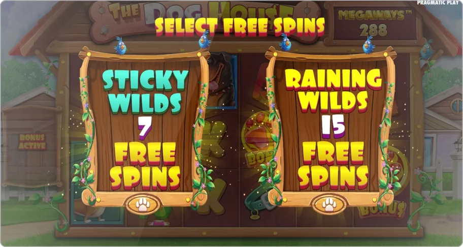 le bonus free spins dans la slot sur The Dog House Megaways 