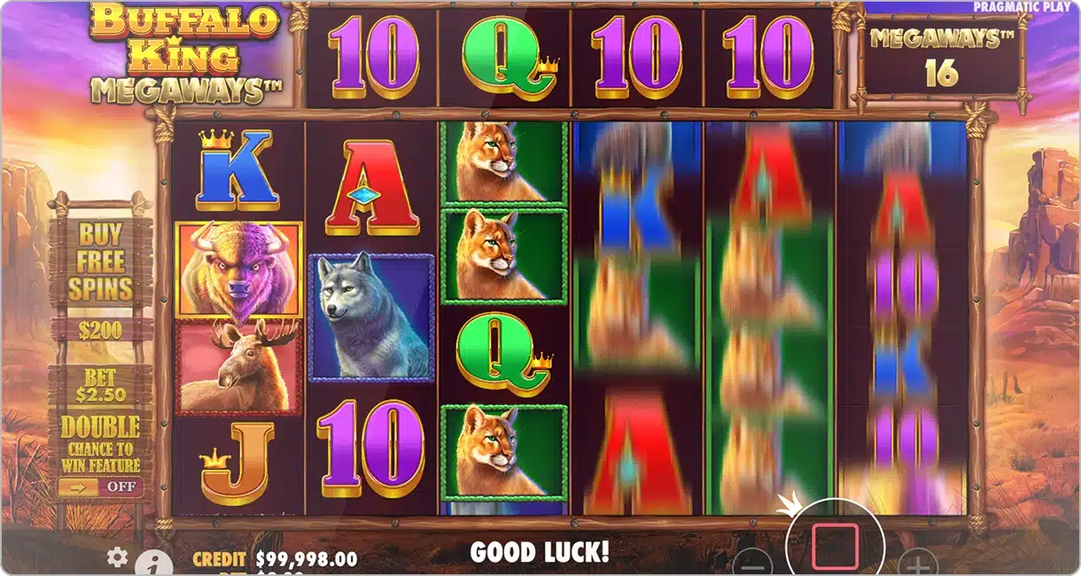 gameplay de la machine à sous Buffalo King Megaways