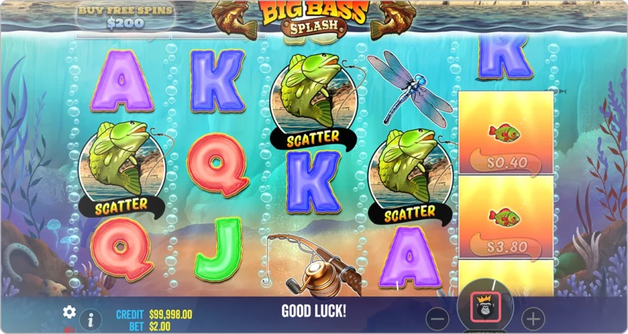 le gameplay de la machine à sous Big Bass Splash