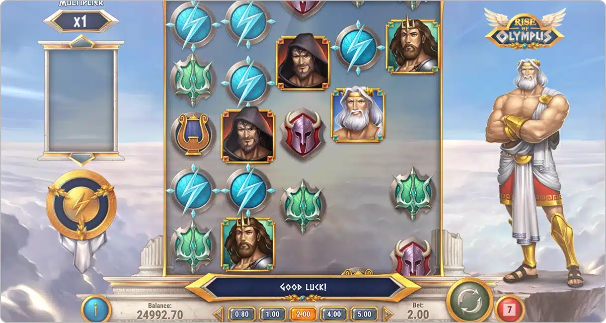 le thème de la machine à sous rise of olympus