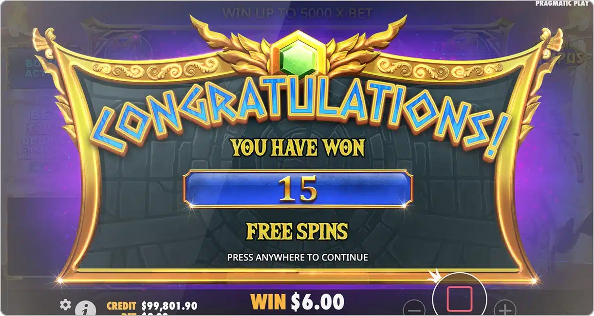  l’obtention de free spins sur la machine à sous dans gates of olympus