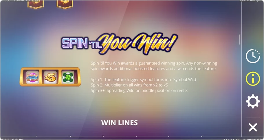 la fonctionnalité Spin’til You Win dans casino win spin