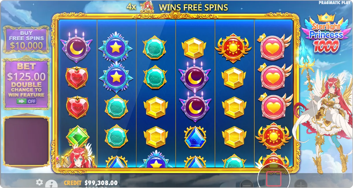 Les fonctionnalités et bonus de Starlight Princess 1000