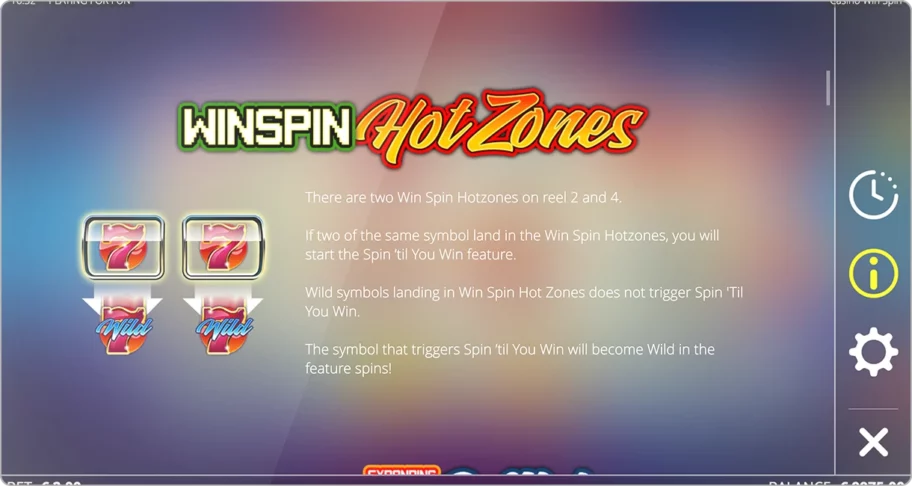 la fonctionnalité Win Spin Hotzones dans casino win spin