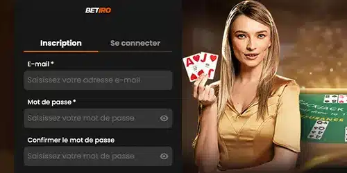 Inscription Betiro casino