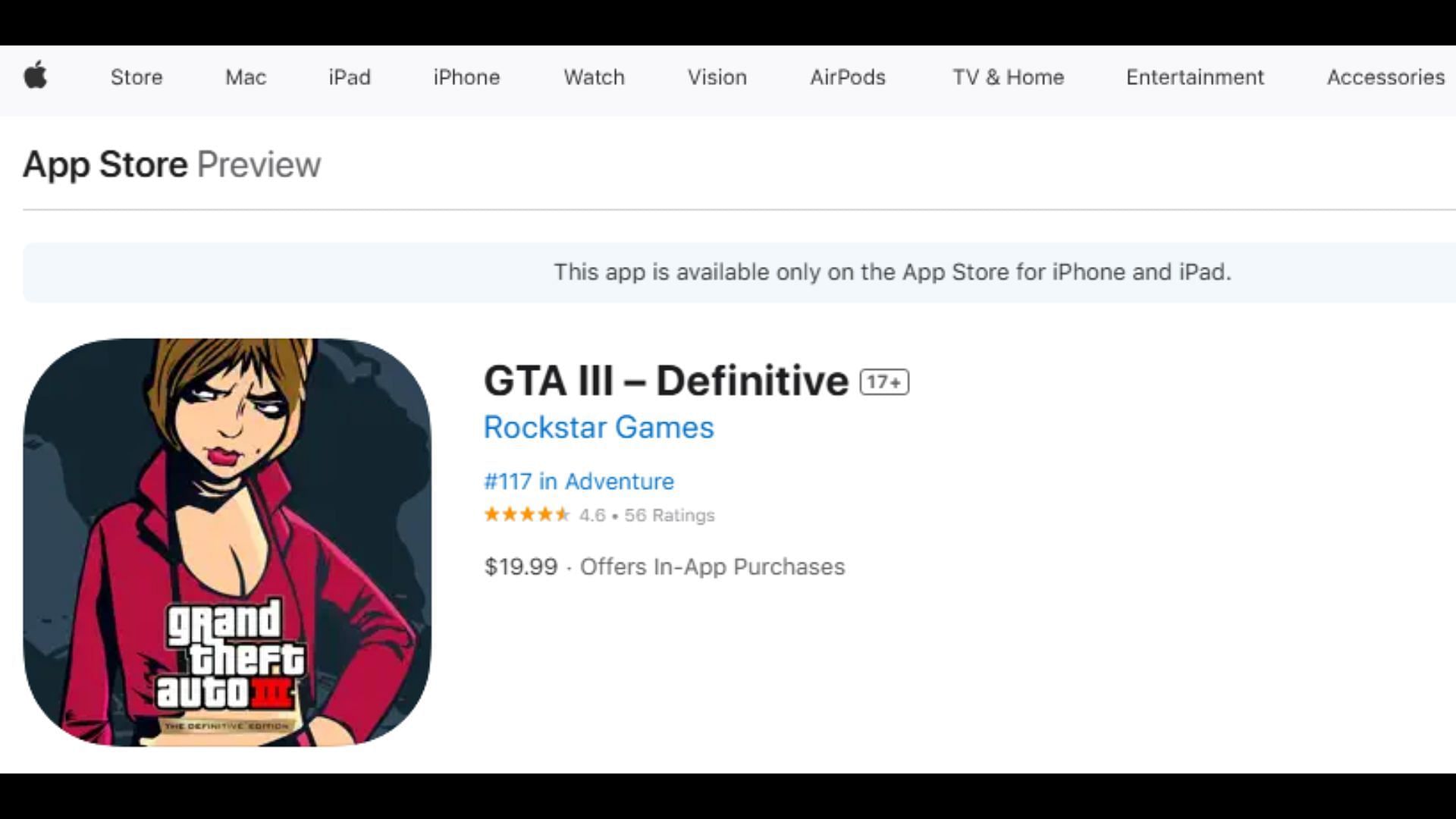 Une apparition gratuite furtive sur l’App Store d’Apple