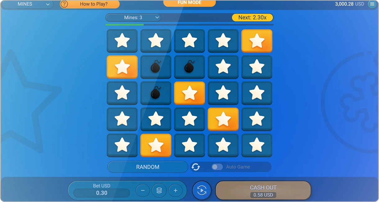 Jouer au jeu de Mines de Spribe