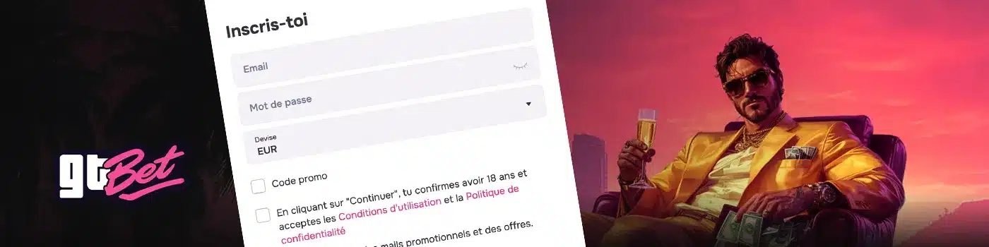 Comment s'inscrire sur le casino en ligne GT.bet