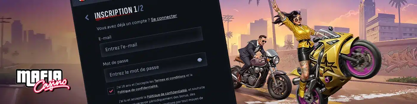S'inscrire sur le casino Mafia