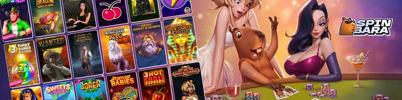 Les jeux disponibles sur Spinbara Casino