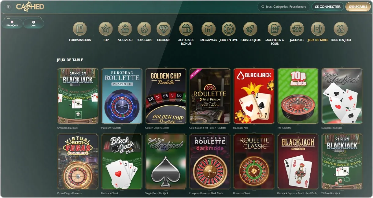 Blackjack-Variants-Selection_screenshot Les différentes variantes de blackjack