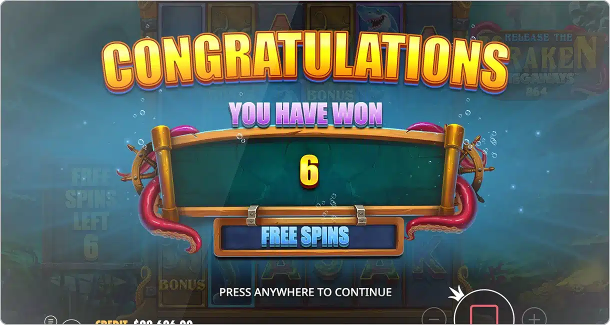 Jouer sur Release The Kraken Megaways