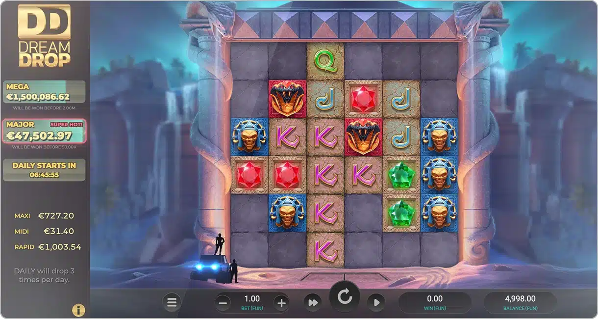 Interface du jeu Temple Tumble Megaways