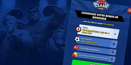 S'inscrire sur le casino BigClash