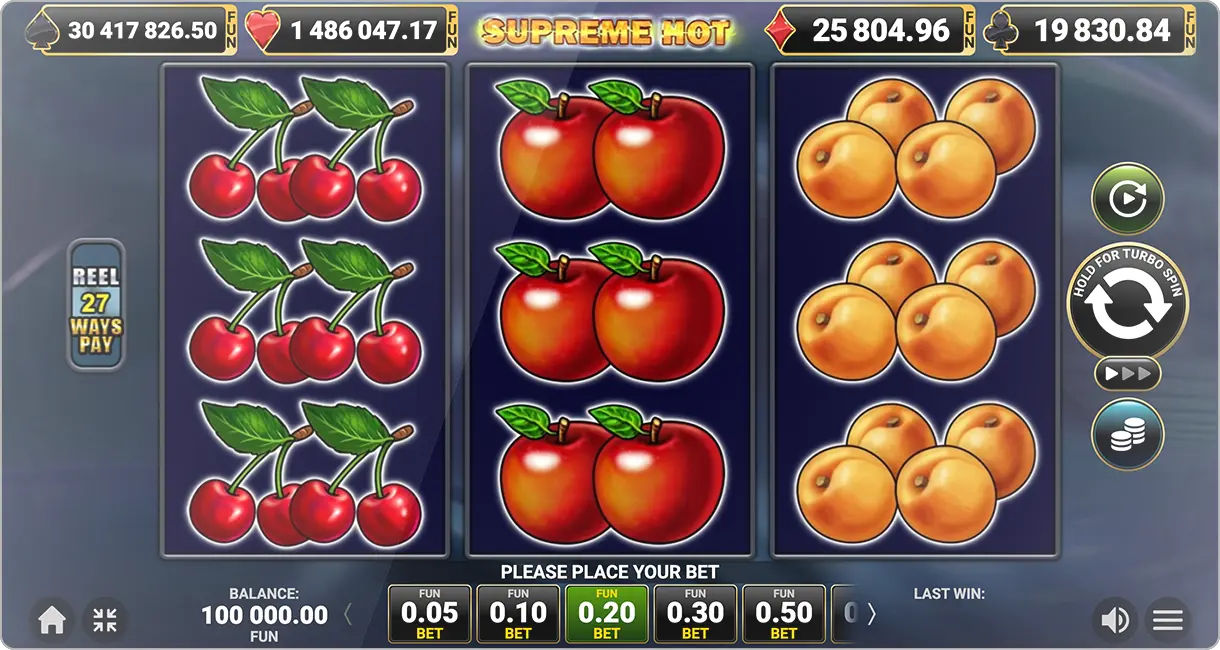 Image du jeu Supreme Hot d'Amusnet