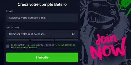 S'inscrire sur bets-io casino