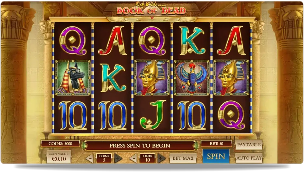 Illustration du jeu de machine à sous Book of Dead
