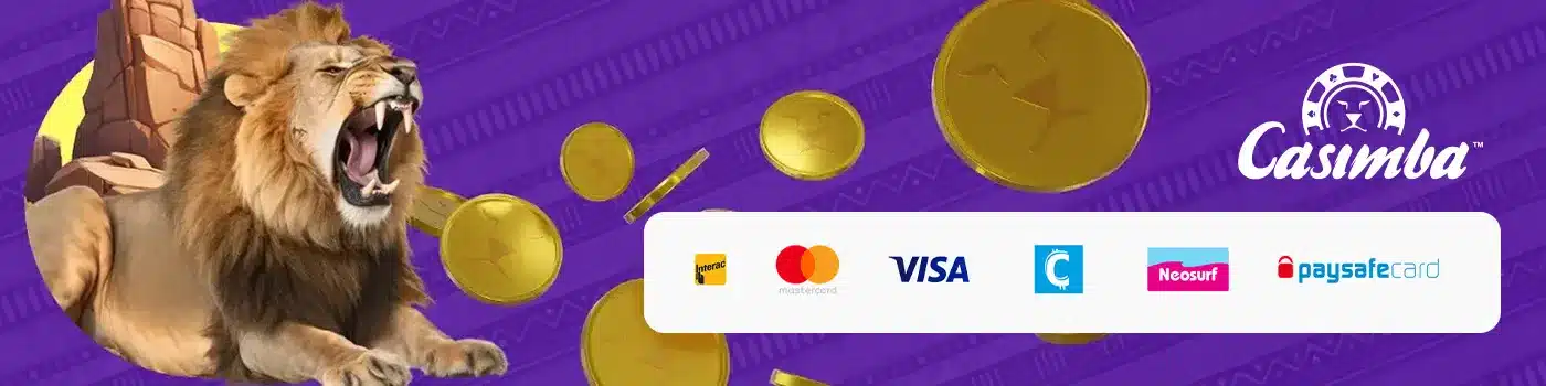 Paiements Casimba casino
