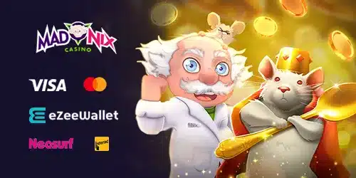 Moyens de paiement Madnix Casino