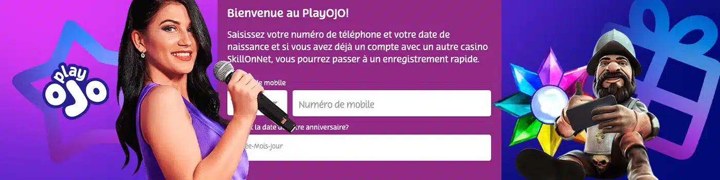 S'inscrire sur Playojo Casino