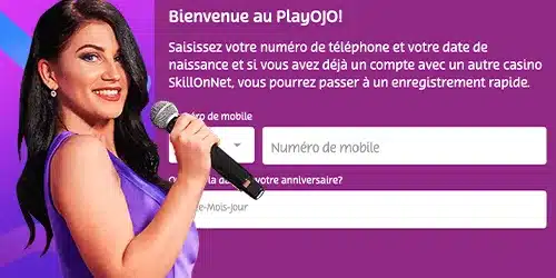 S'inscrire sur Playojo Casino