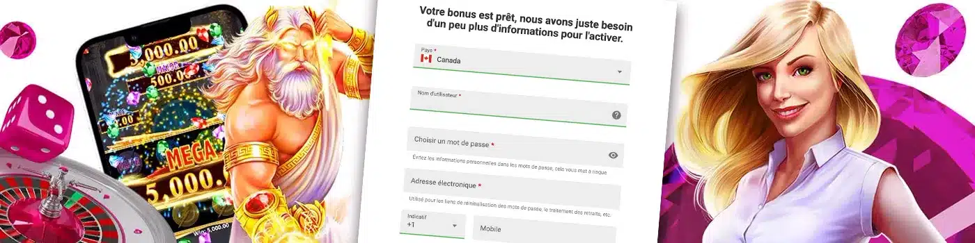 inscription sur Ruby Fortune Casino