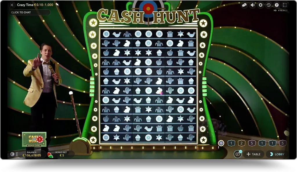Image du jeu bonus Cash Hunt du casino en direct Crazy Time