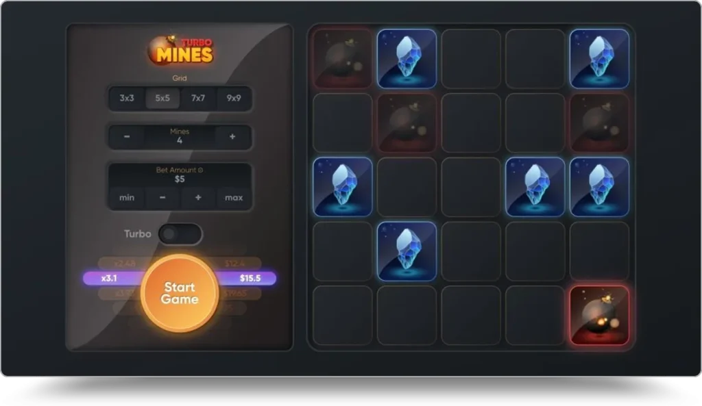 Jeu du Turbo mines