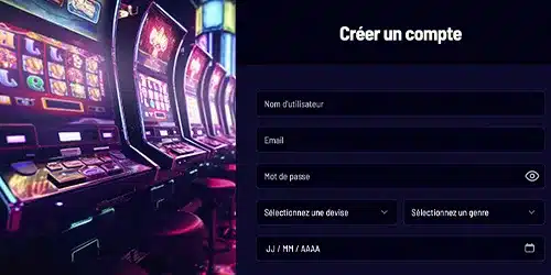 inscription sur Vegaz Casino