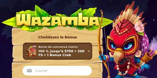 Inscription sur le casino Wazamba