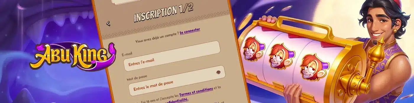 S'inscrire sur le casino Abu King