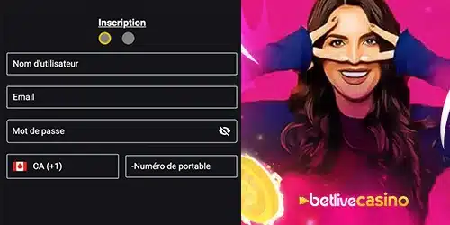 Inscription Betlive