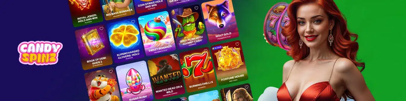 Jeux de casino sur Candyspinz