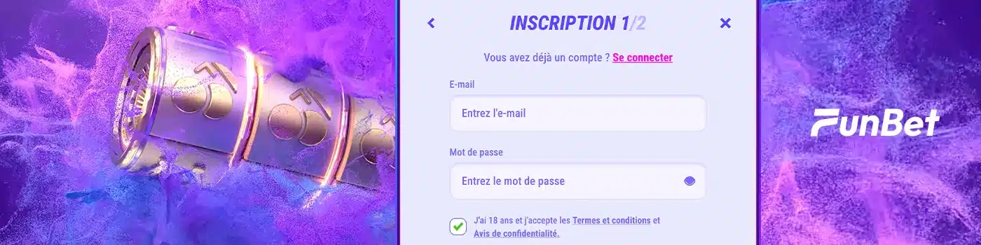 Inscription sur Funbet Casino