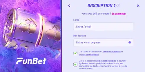 Inscription sur Funbet Casino