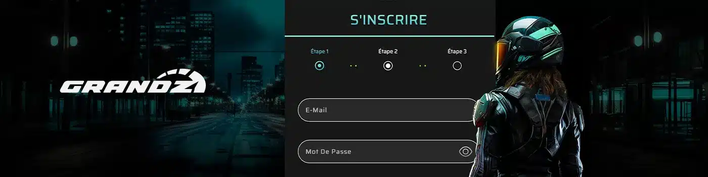 inscription sur Grandzrace casino