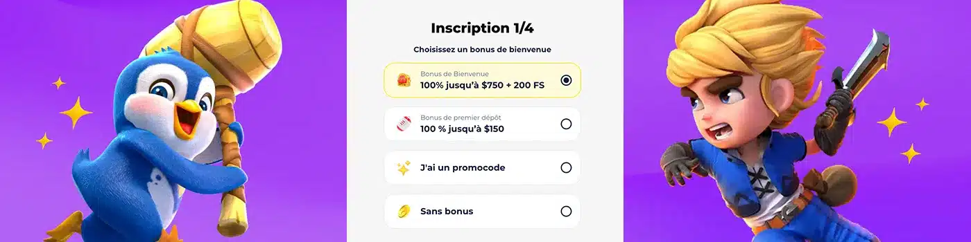 inscription sur Greatwin casino