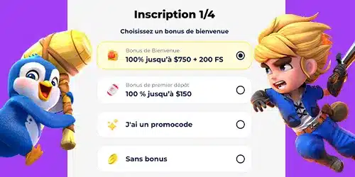 inscription sur Greatwin casino