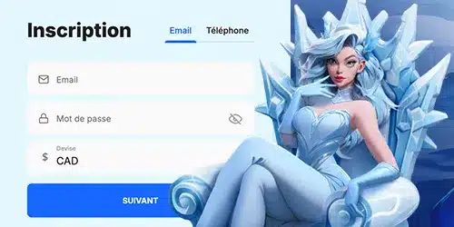 inscription sur Ice casino